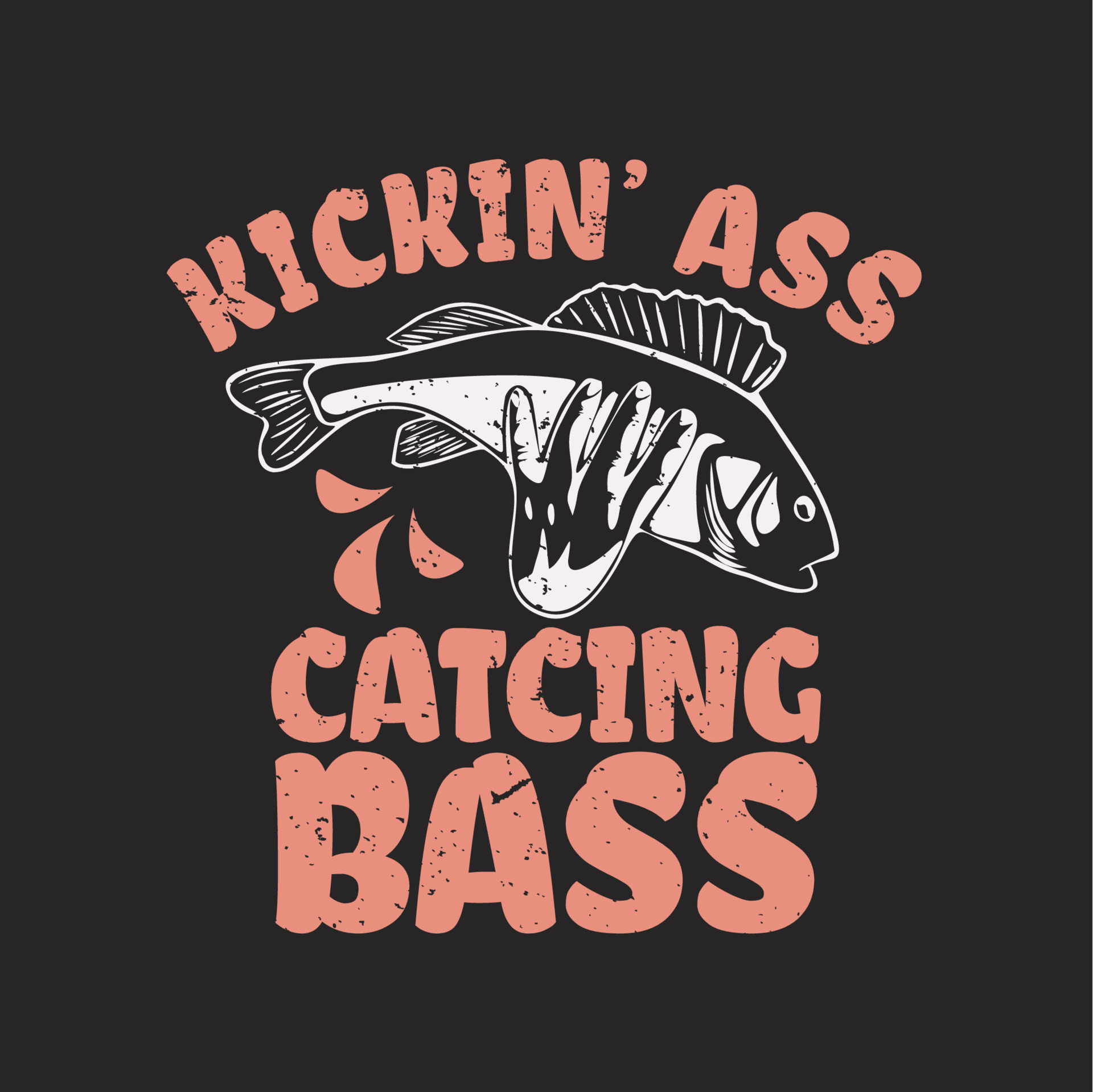 Fishing Largemouth Bass T-shirt Design Stock Vector - Illustration