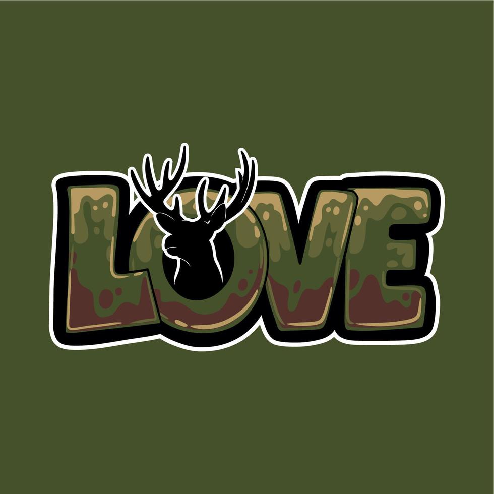 hunting hobbies with deer head graffiti logo design vector