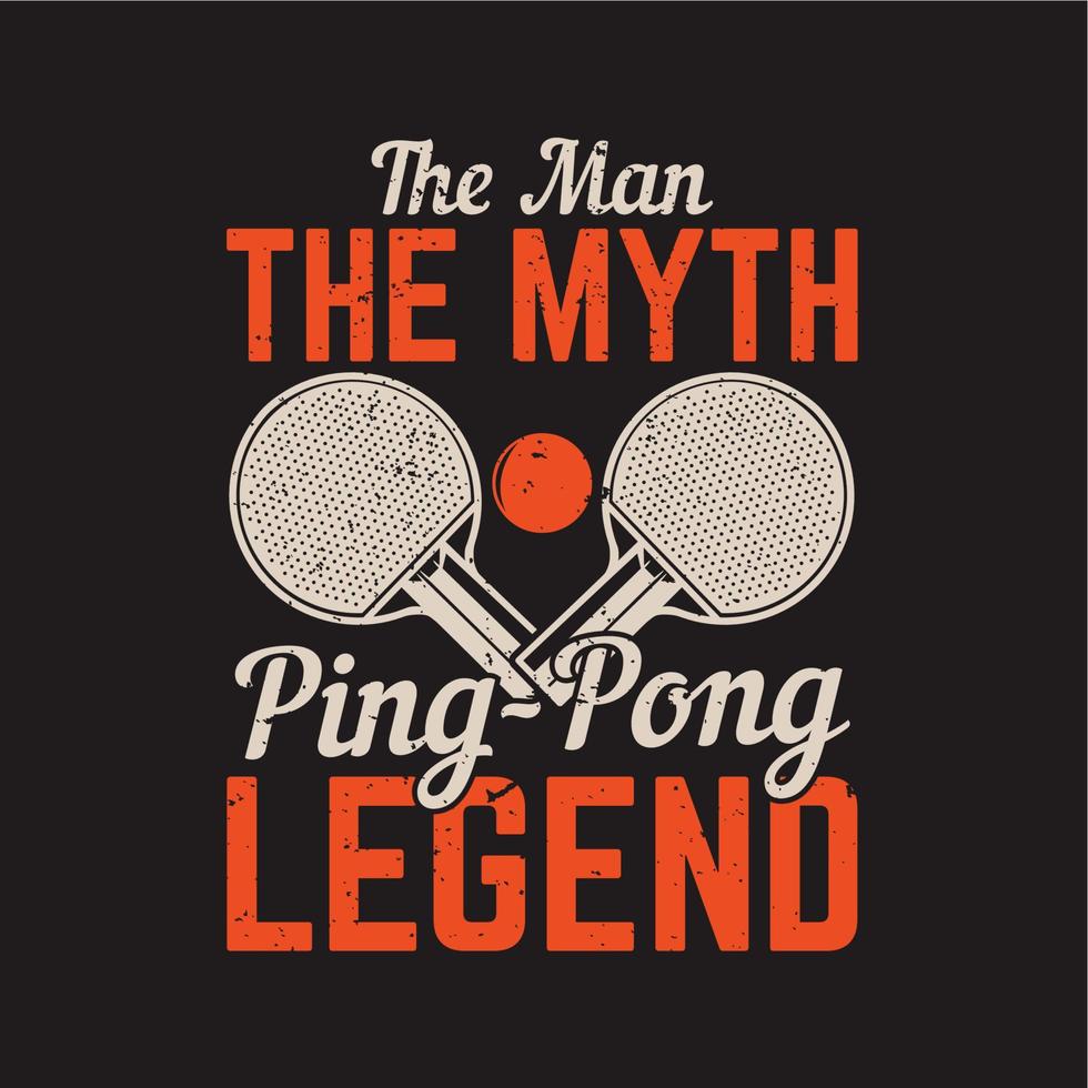 image description with tennis tables ball and bat and dark brown