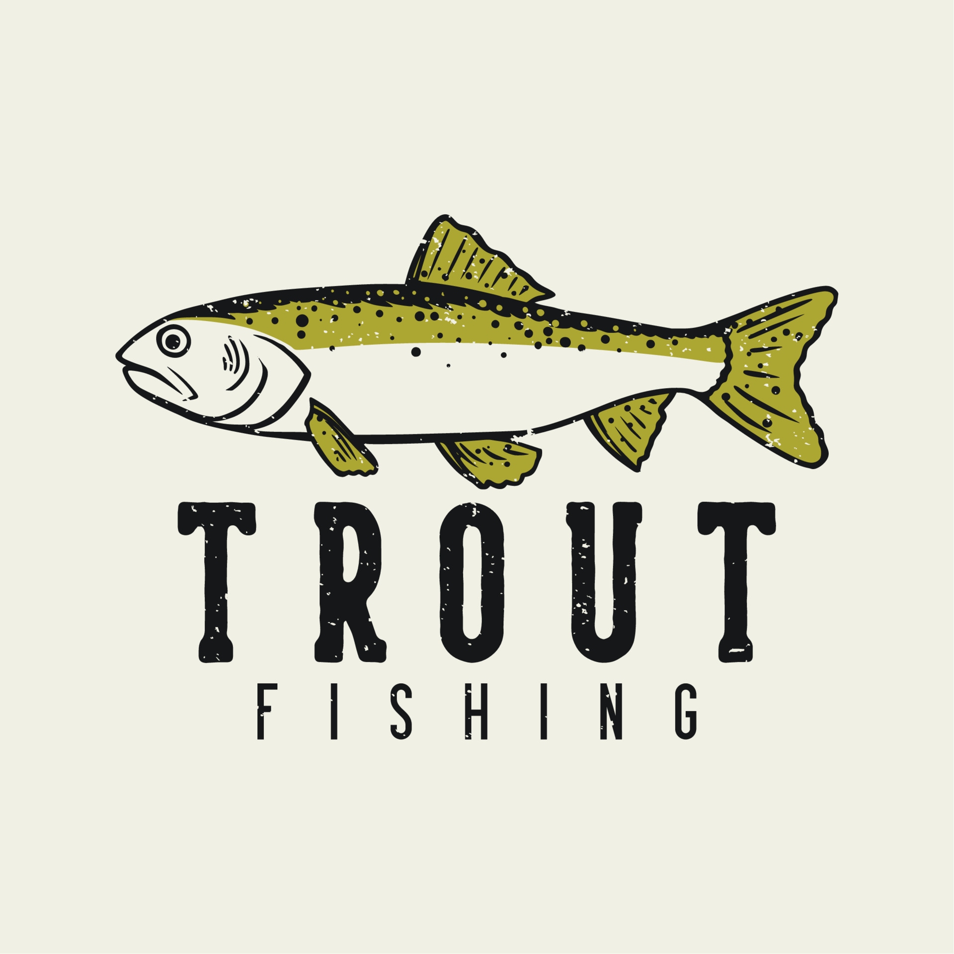 logo design trout fishing with trout fish vintage illustration 4540342