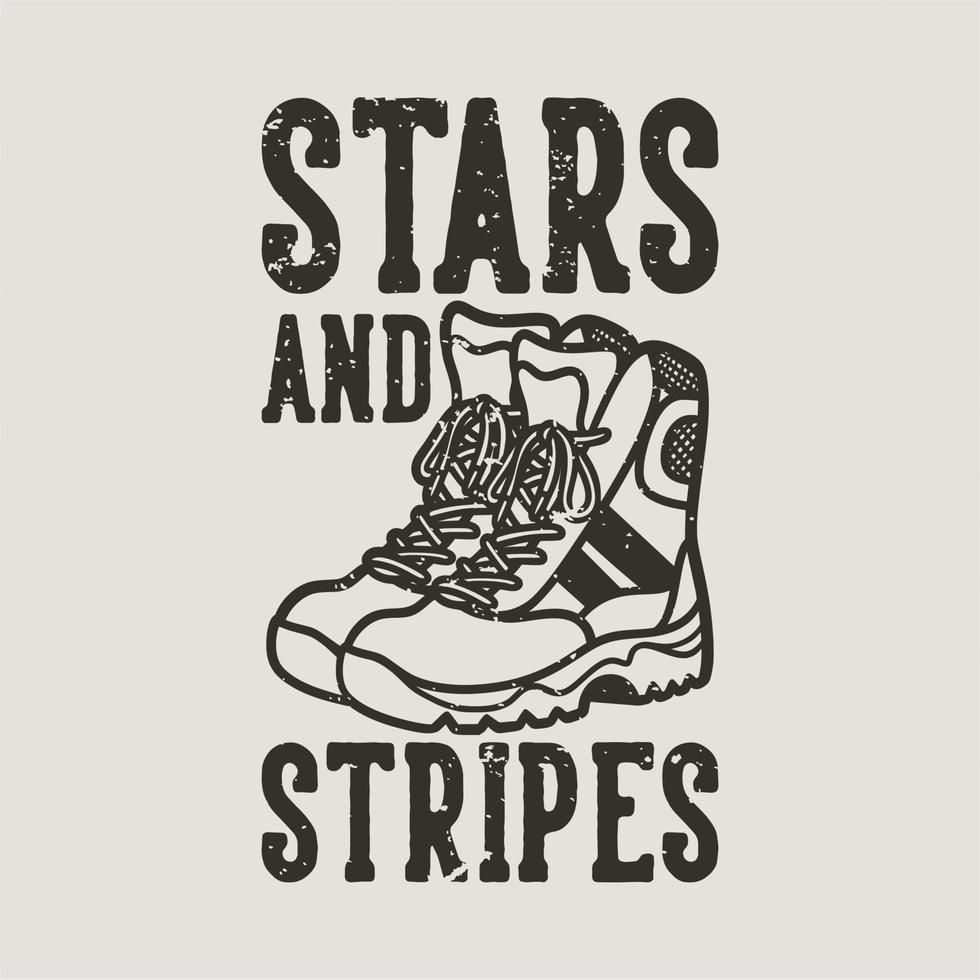 eslogan vintage tipografía estrellas y rayas para el diseño de la camiseta vector