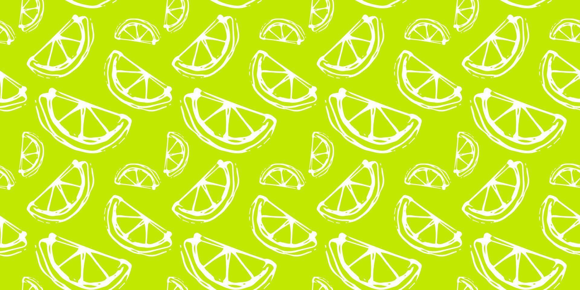 lemon lime - vector seamless pattern. citrus - color illustration