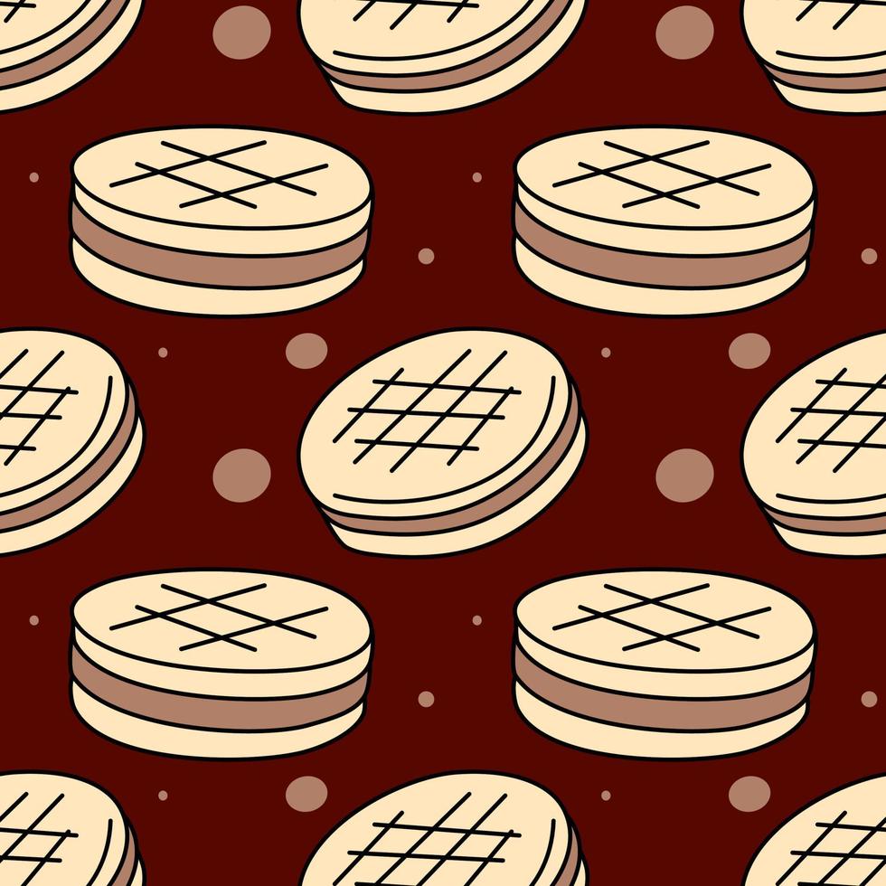 cookies seamless colored background. gingerbread - vector illustration