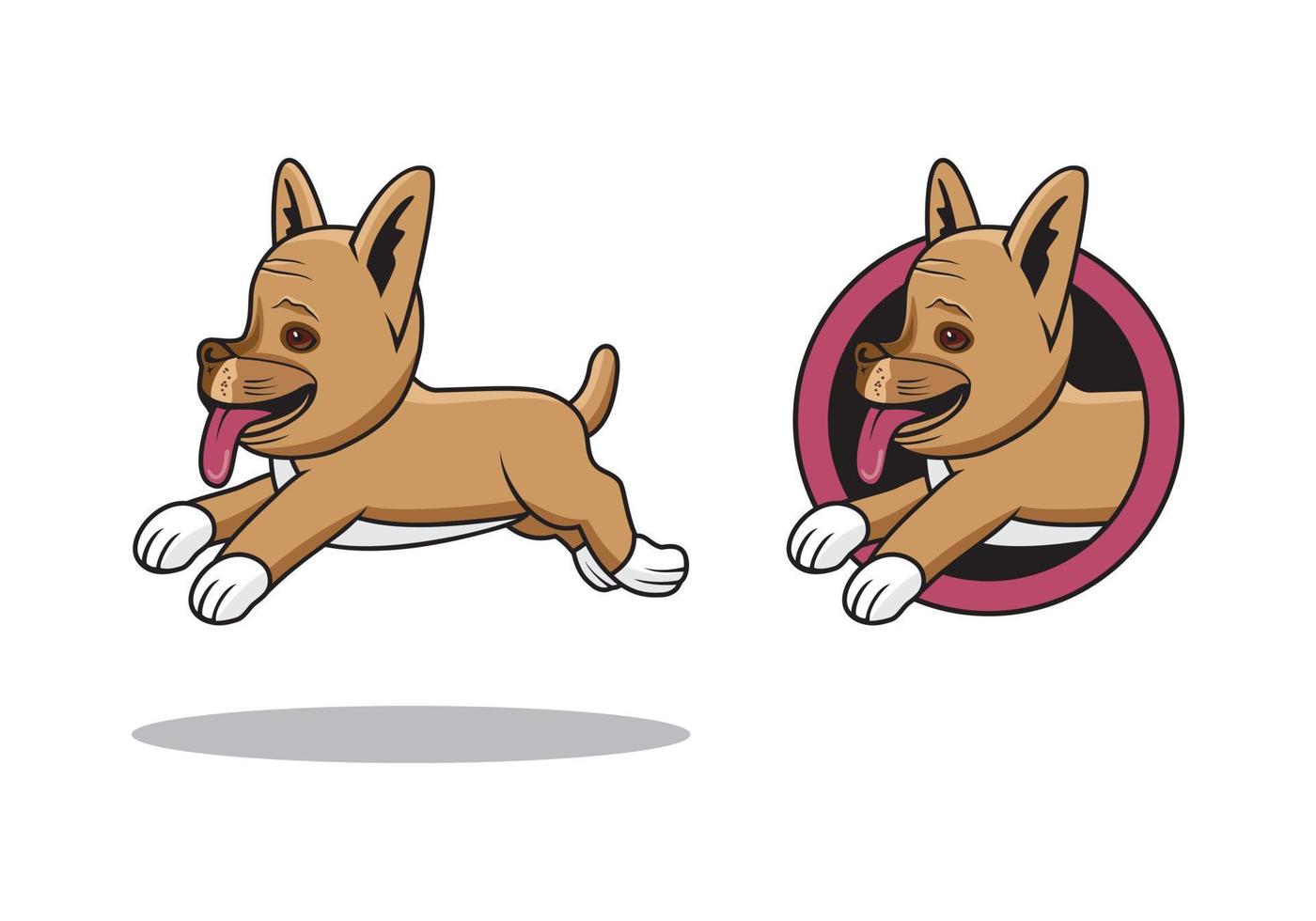 Cute dog cartoon character design illustration vector