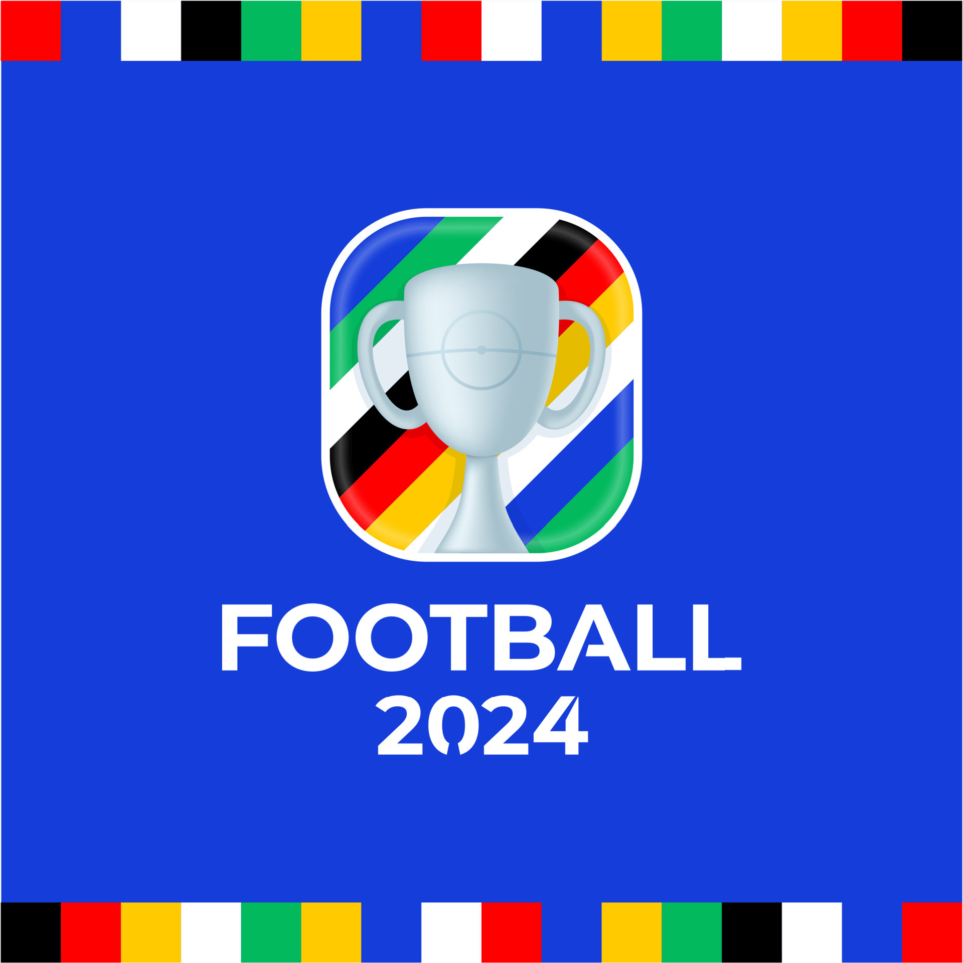 2024 football championship vector logo. Football or soccer 2024