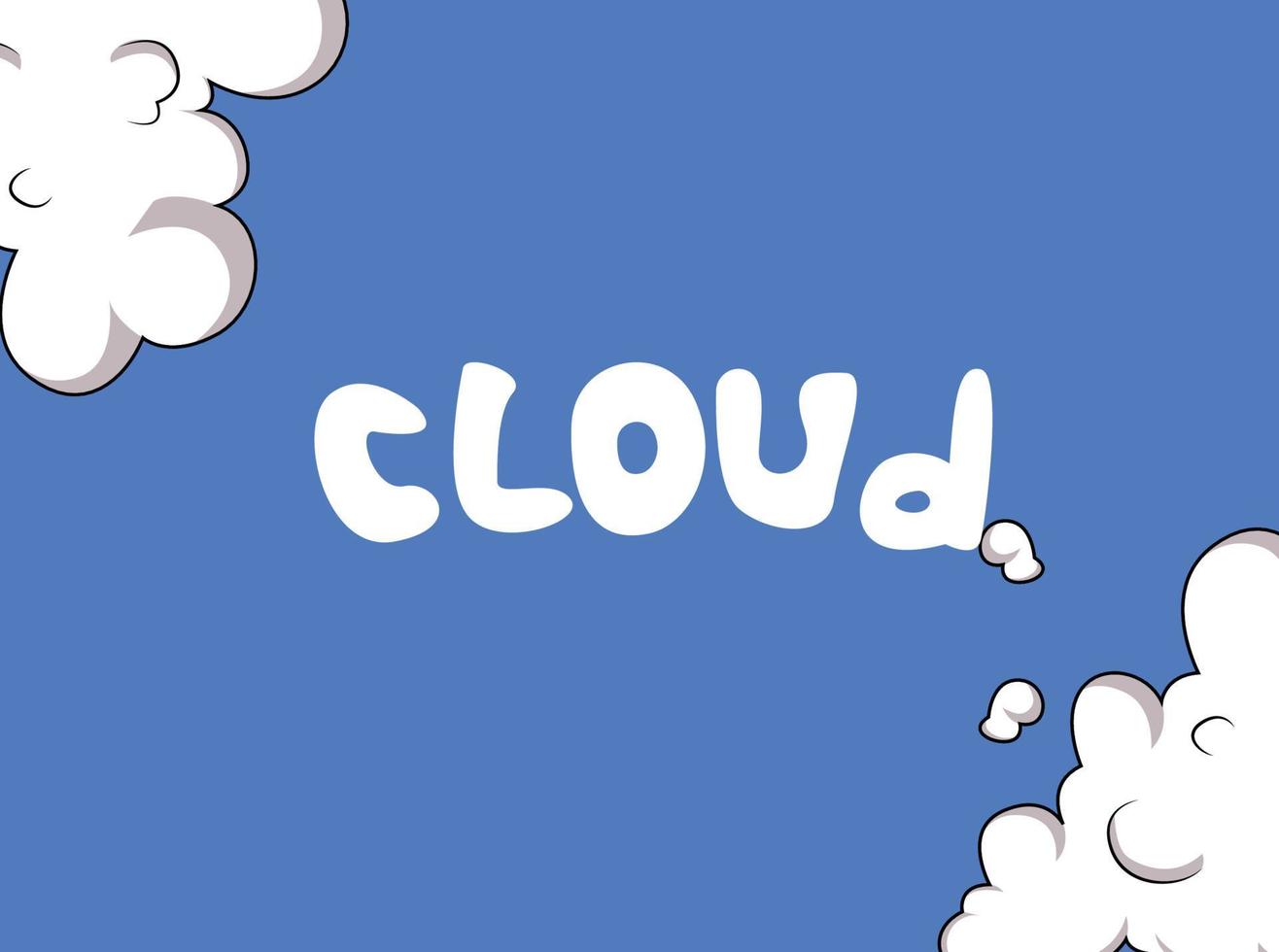 cloud computing concept, cloud in the sky, design template of cloud background vector