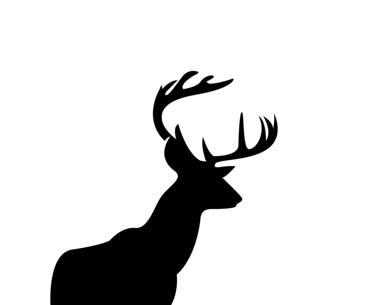 deer silhouette set, deer silhouette design vector