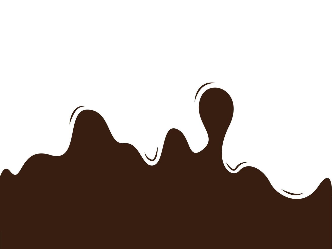 Wavy chocolate background, melting chocolate vector