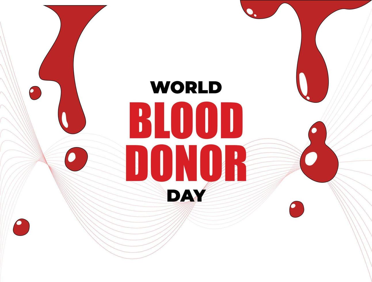 donación internacional de sangre, diseño para la celebración del día internacional del donante de sangre vector