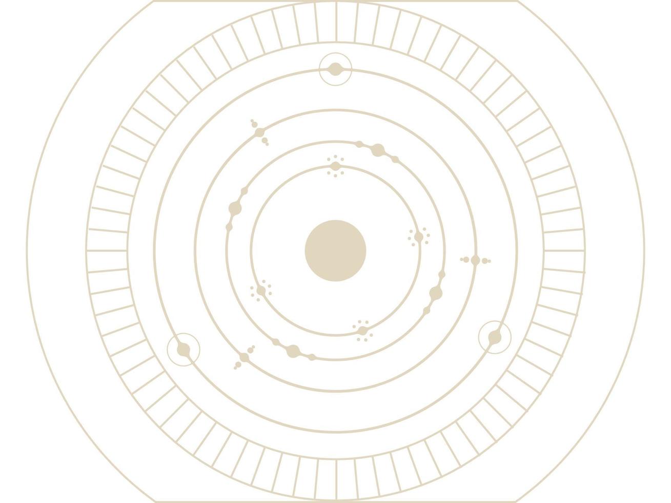 target with holes, circle background design, magical symbols vector