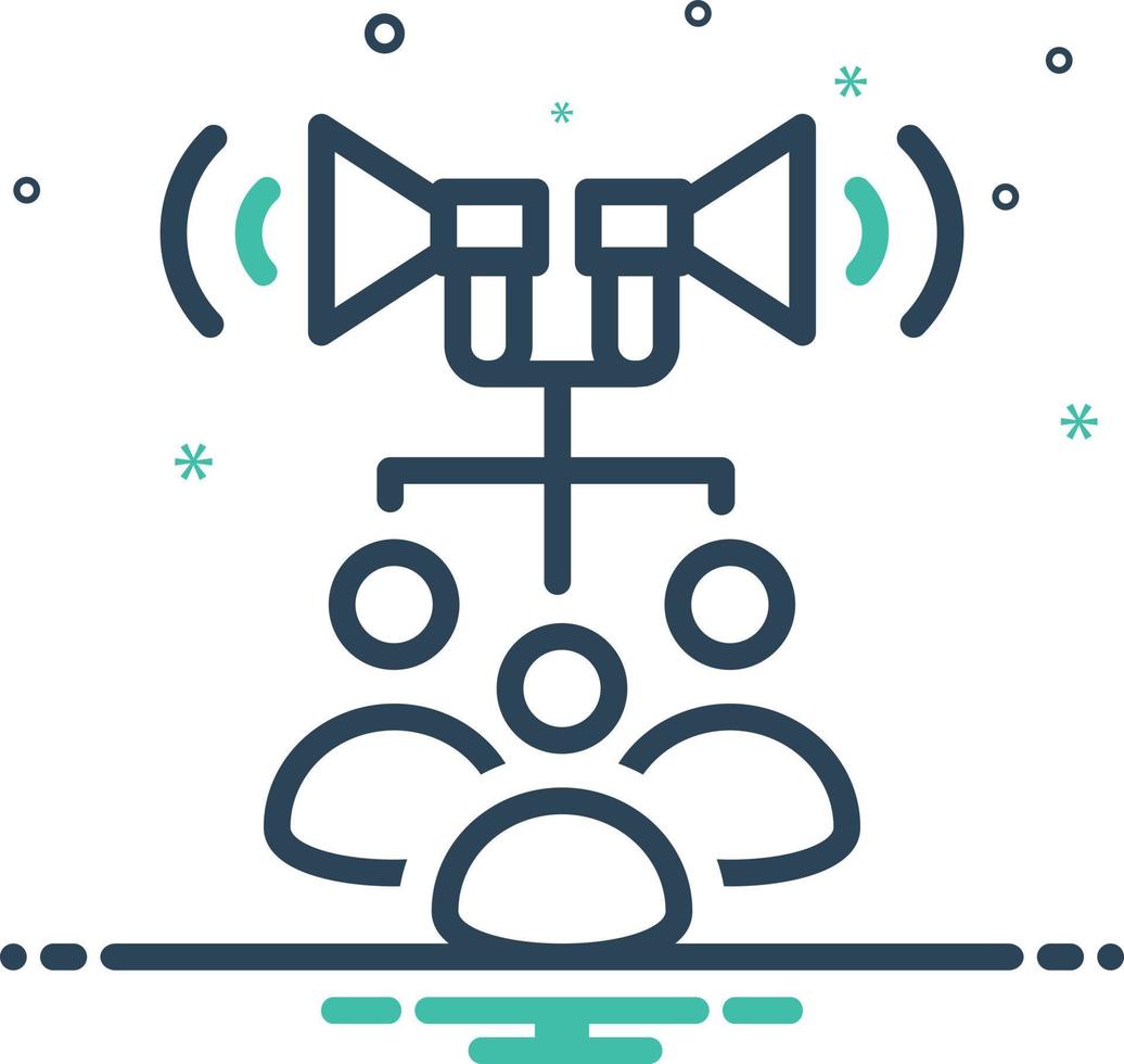 Vector mix icon for public relations