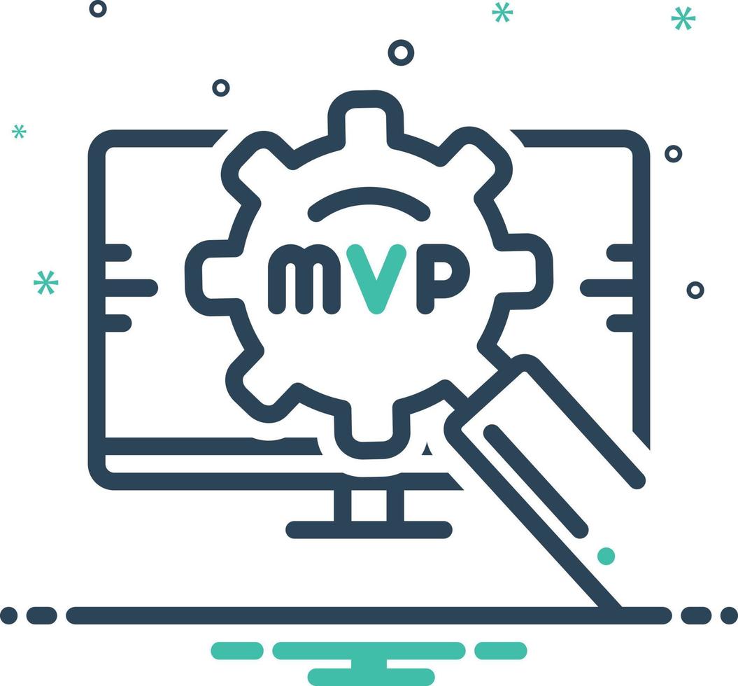Vector mix icon for mvp