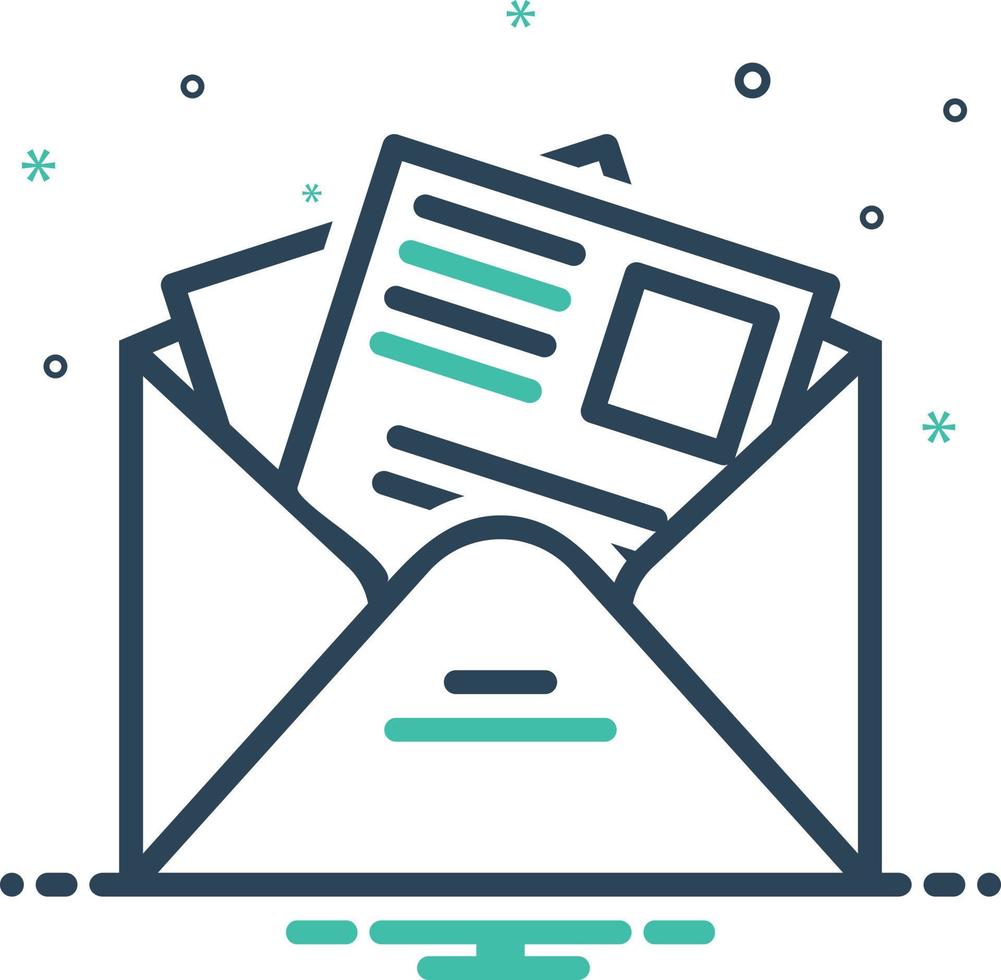 Vector mix icon for newsletter