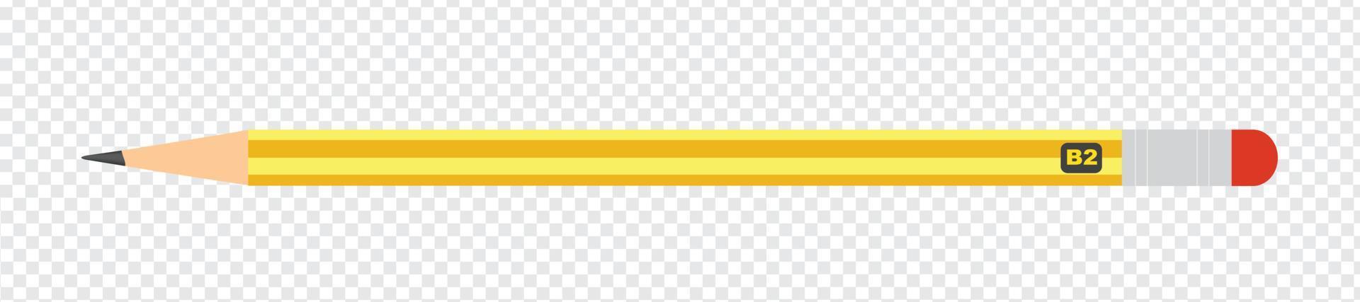 Yellow pencil in realistic style for various websites vector