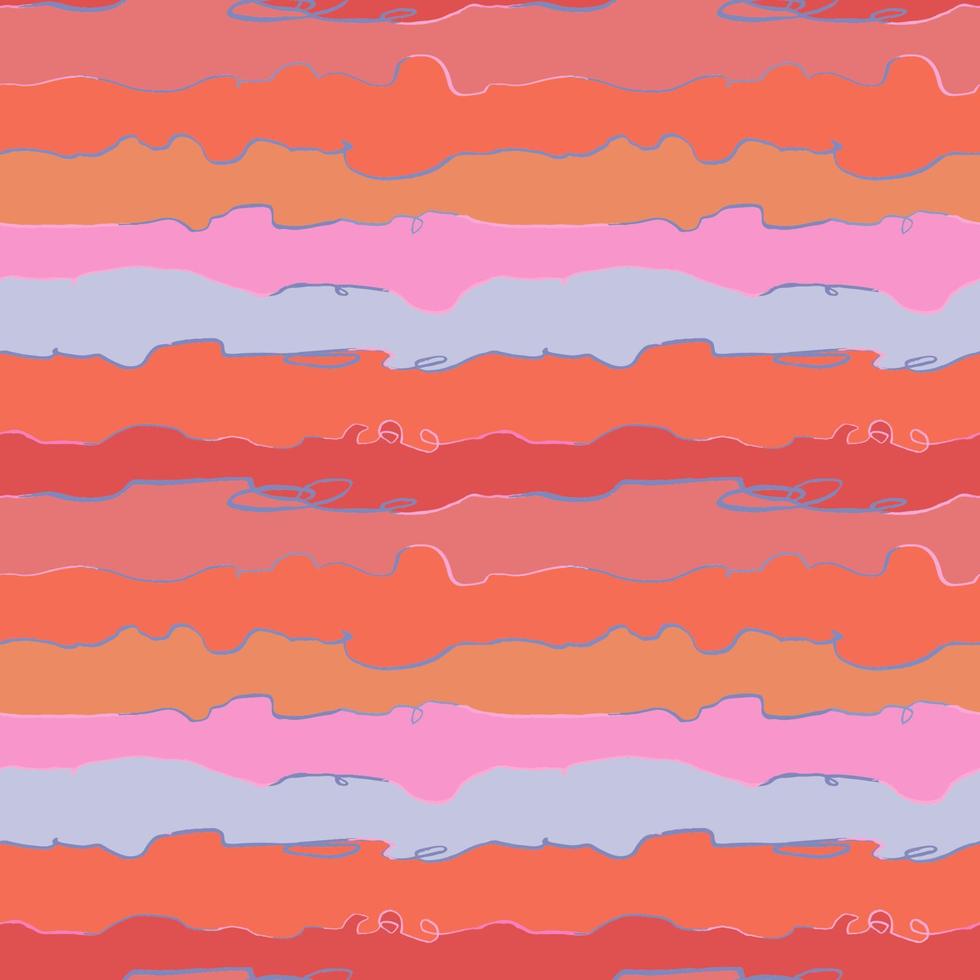 Vector modern seamless background with colorful hand drawn horizontal lines, doodles. Use it for wallpaper, textile print, pattern fills, web, surface texture, wrapping paper, design of presentation