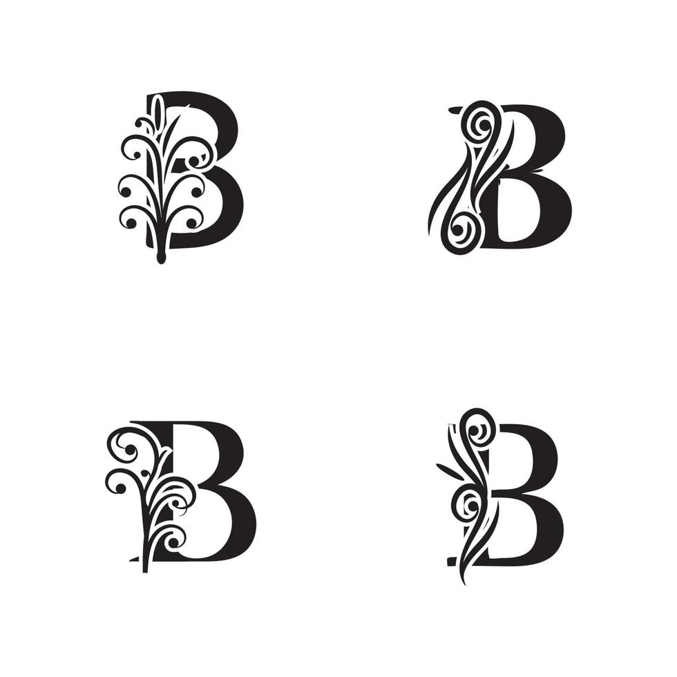 Diseño de icono de vector de plantilla de logotipo de letra b creativa