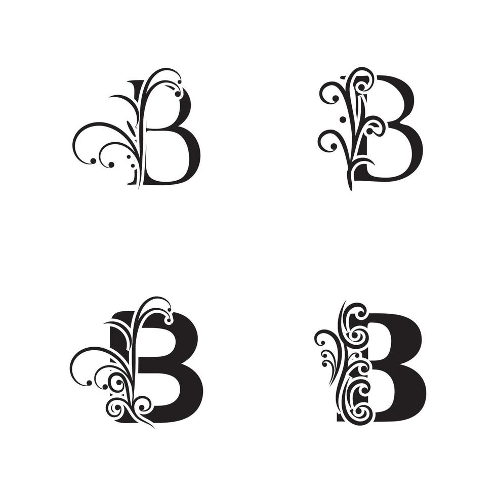 Diseño de icono de vector de plantilla de logotipo de letra b creativa