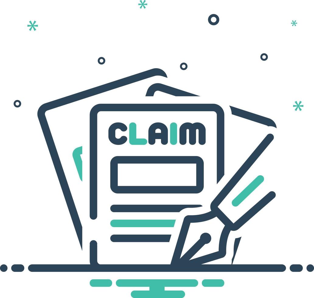 Vector mix icon for claims