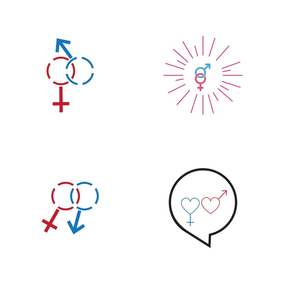 male and female Gender Sign Symbol Icon Vector Illustration