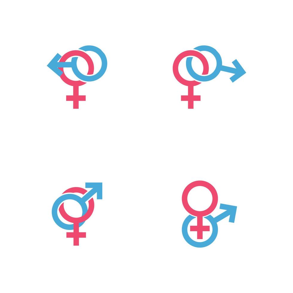 male and female Gender Sign Symbol Icon Vector Illustration