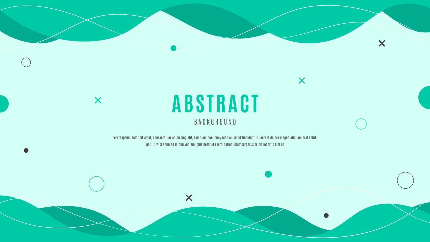 Abstract Green Wave Geometric Background Design. Good For Banner, Frame Or Presentation vector