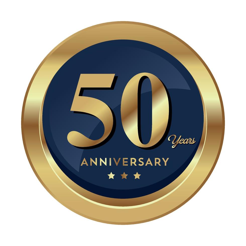 50th anniversary Anniversary Celebrating text company business background with numbers. Vector celebration anniversary event template dark gold red color shield