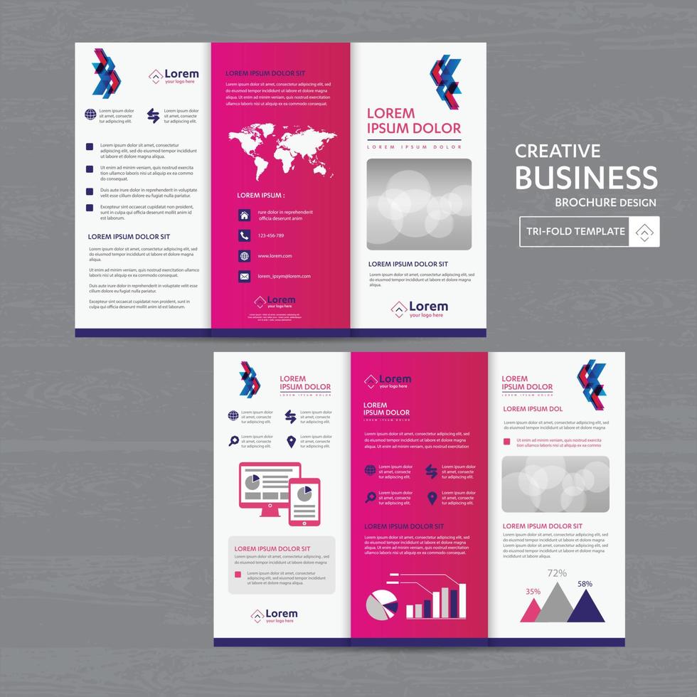 Tri fold Brochure Mock up Background abstract business Leaflet Flyer vector design presentation layout a4 size