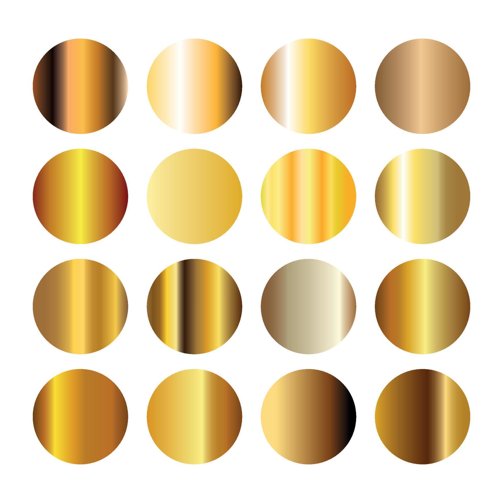 Gold Gradient set collection Shin Luxury Bright 4542840 Vector Art at