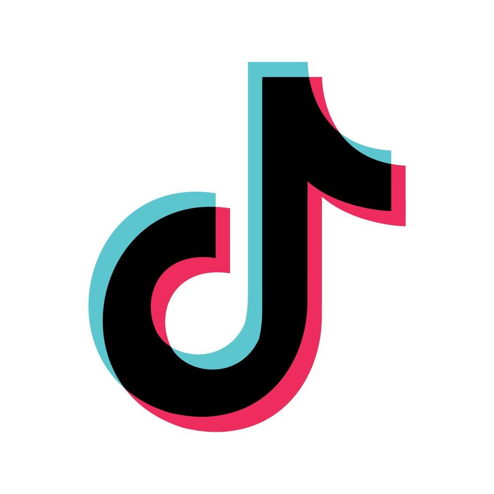 Tiktok tik tok musically logo icon Social media icons set Logo Vector Illustrator