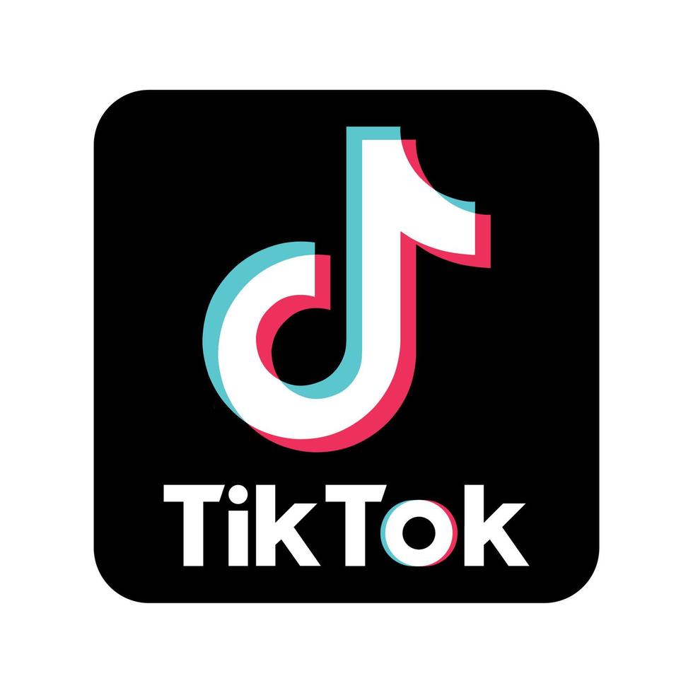 Tiktok tik tok musically logo icon Social media icons set Logo Vector Illustrator