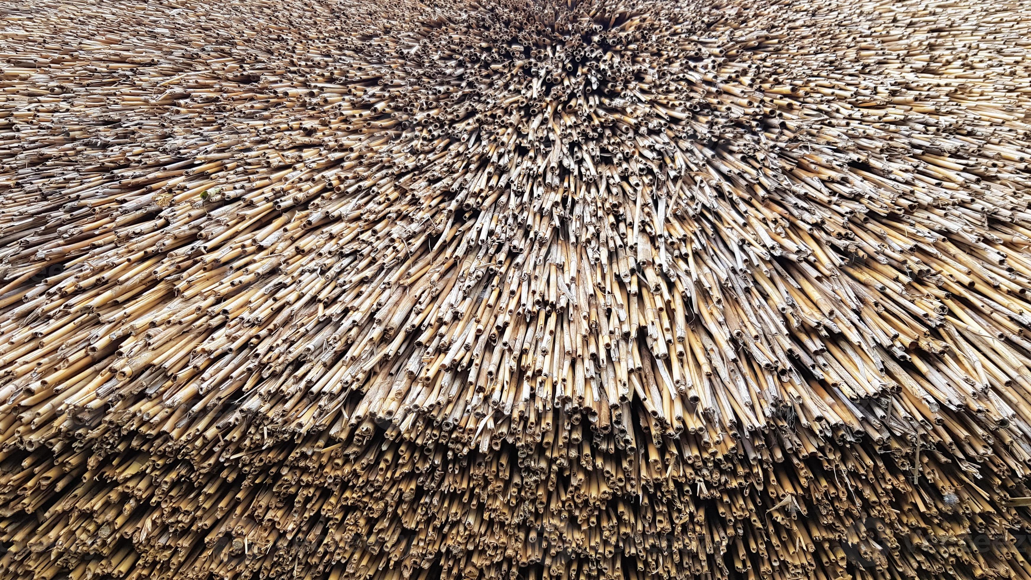 Straw pattern. Thatched grass, roof or wall. Straw, hay or dry grass