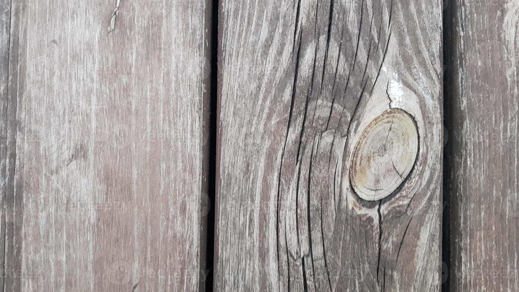 Grunge plank wood texture background. Close up of gray wooden fence panels. photo