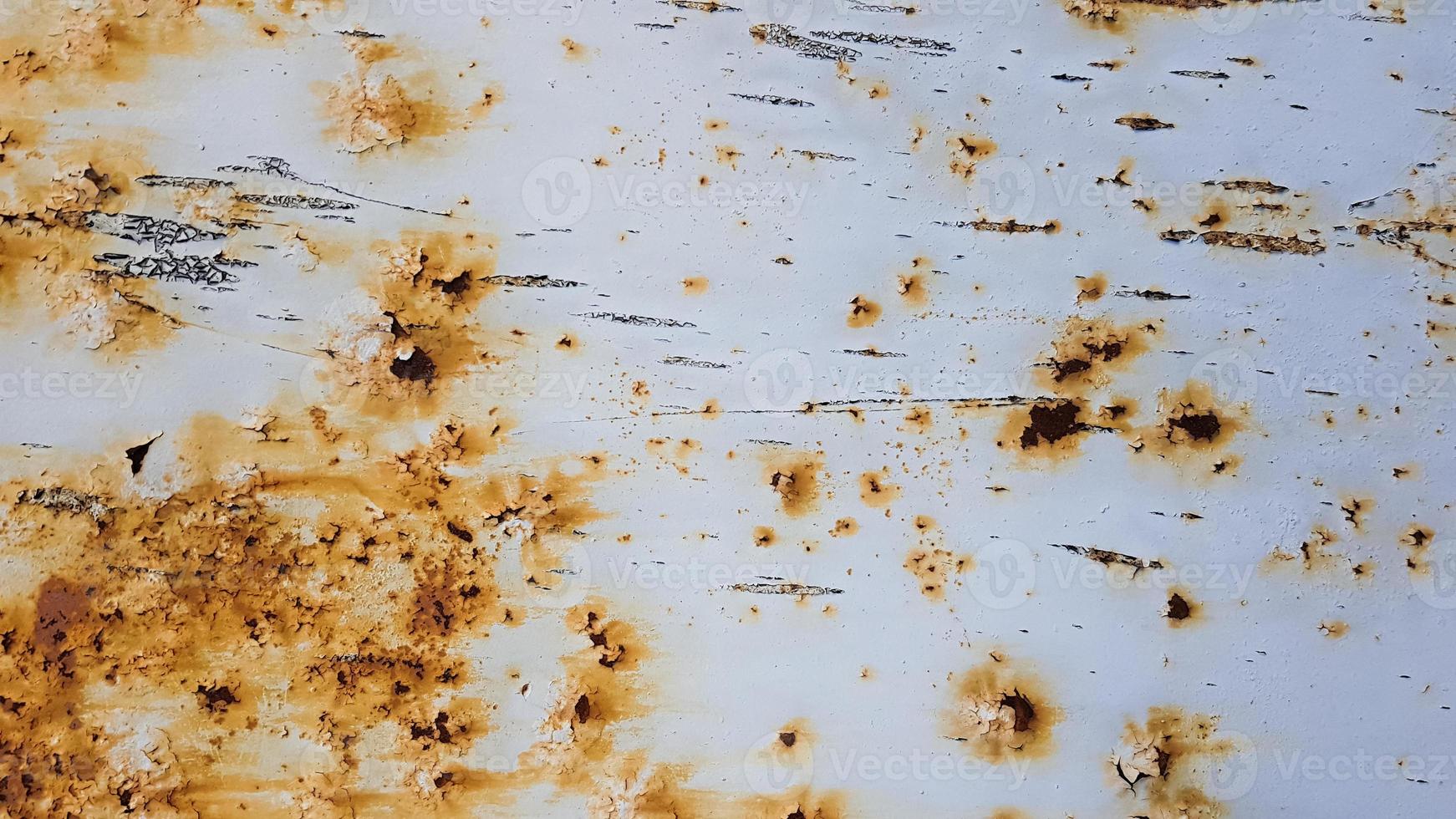 Dark shabby rusty metal texture background. Rusty metal surface with paint photo