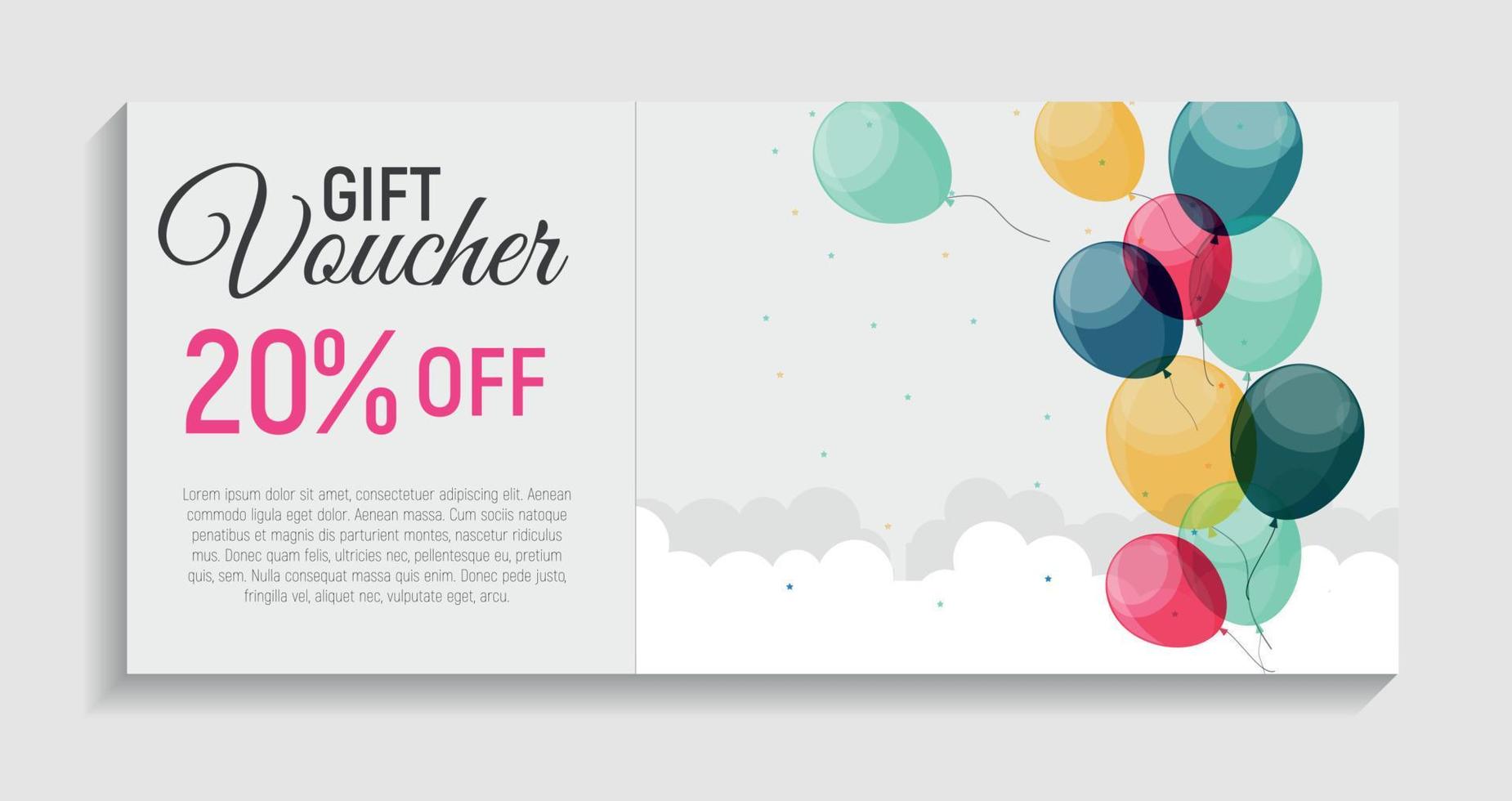 Gift Voucher Template Background. Vector Iillustration