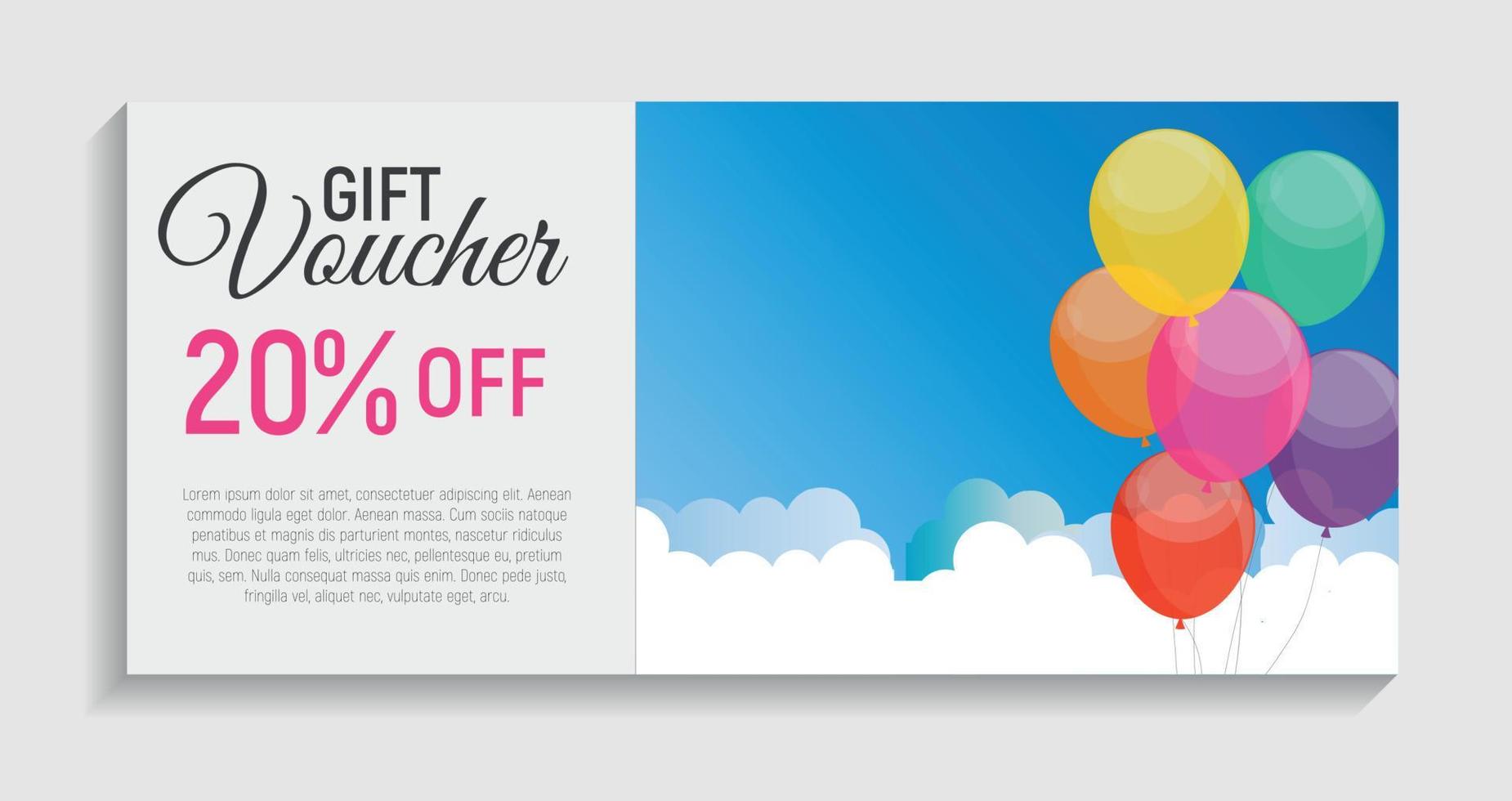 Gift Voucher Template Background. Vector Iillustration