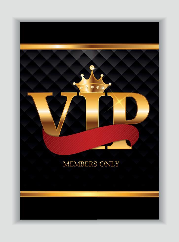 Abstract Luxury VIP Members Only Invitation Background Vector Illustration