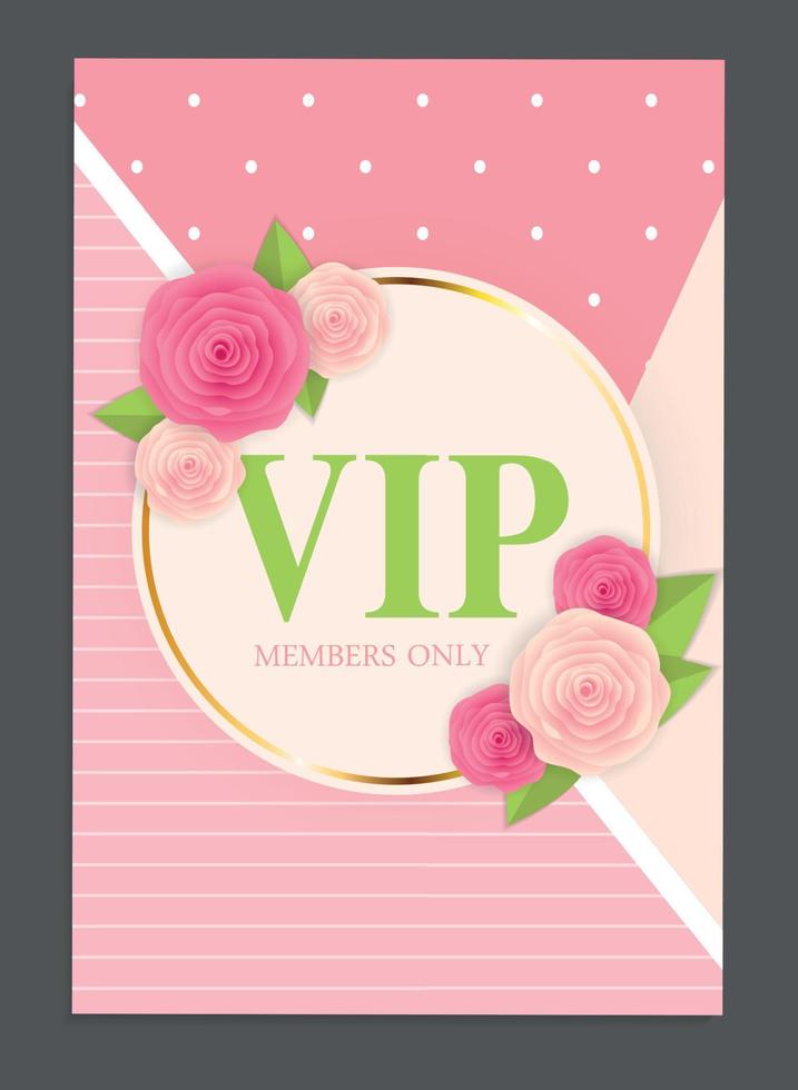 Abstract Luxury VIP Members Only Invitation Background Vector Illustration