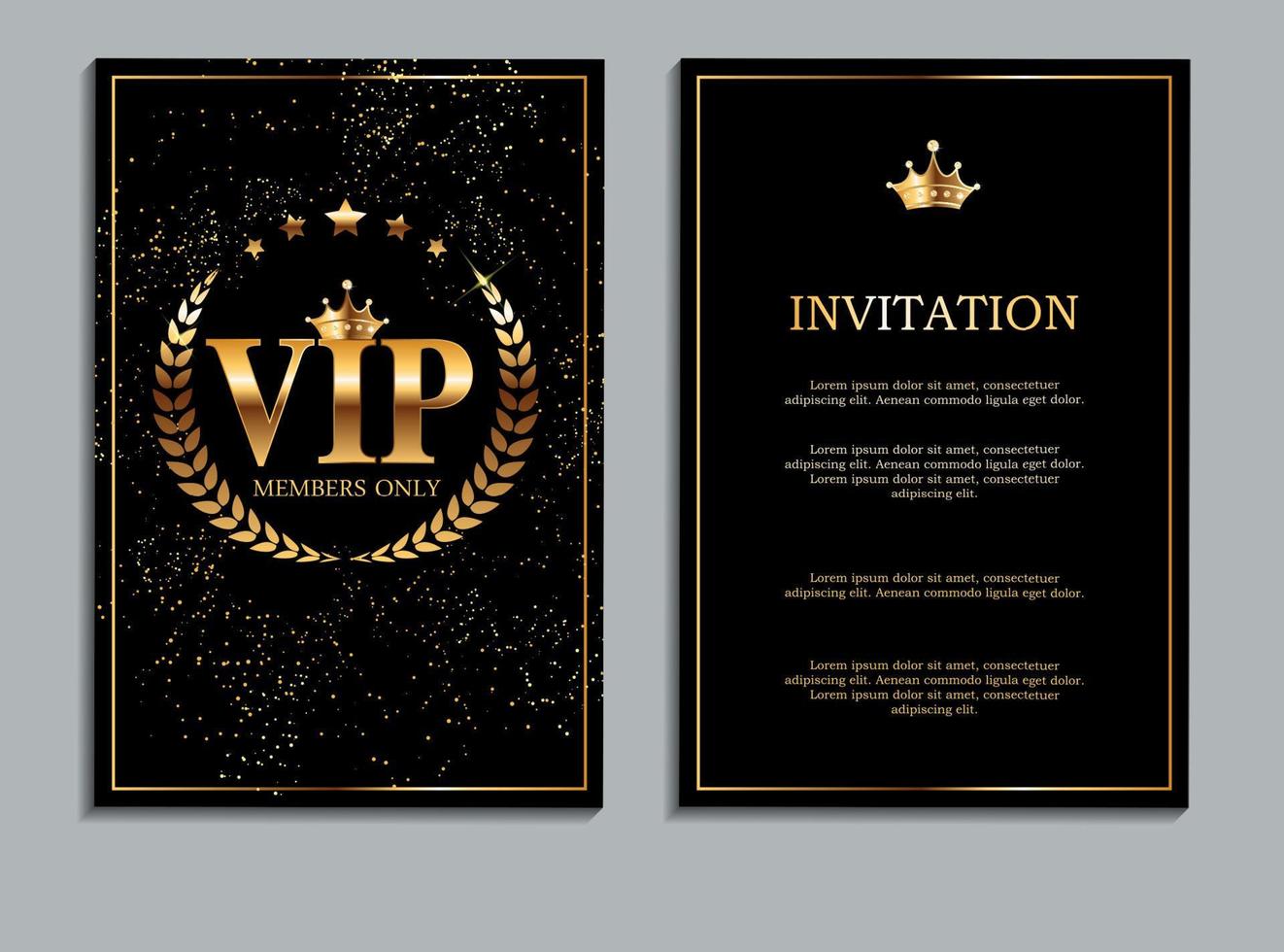 Abstract Luxury VIP Members Only Invitation Background Vector Illustration