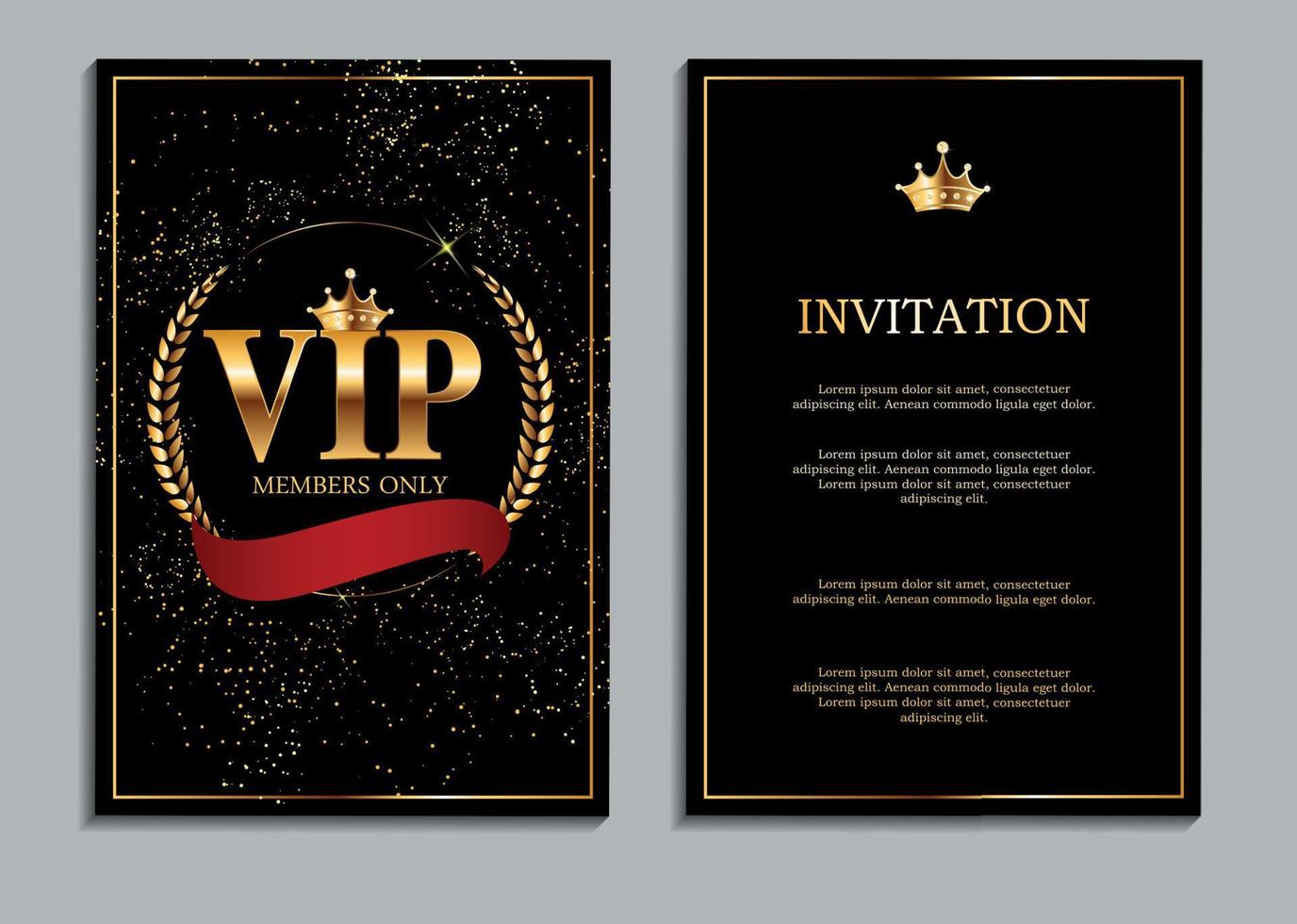 Ilustración de vector de fondo de invitación única de miembros vip de lujo abstracto