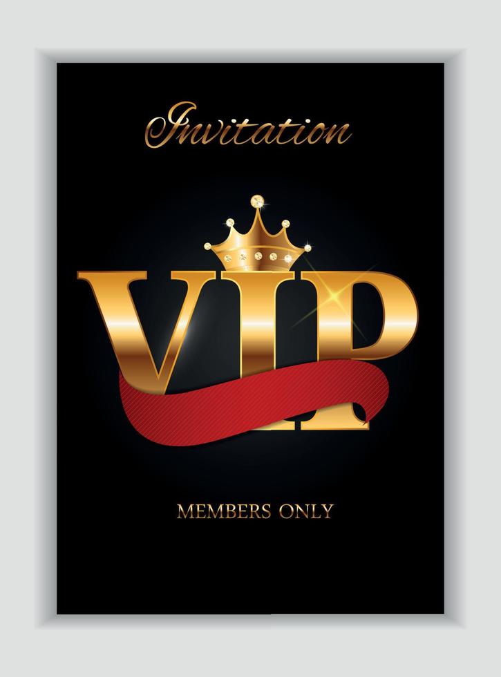 Abstract Luxury VIP Members Only Invitation Background Vector Illustration