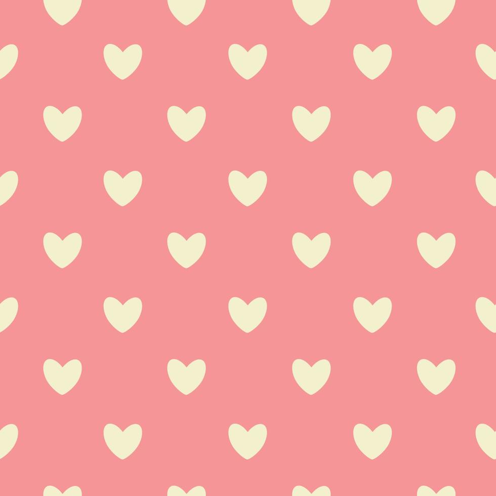 Happy Valentines Day Seamless Pattern Background with Heart. Vector Illustration