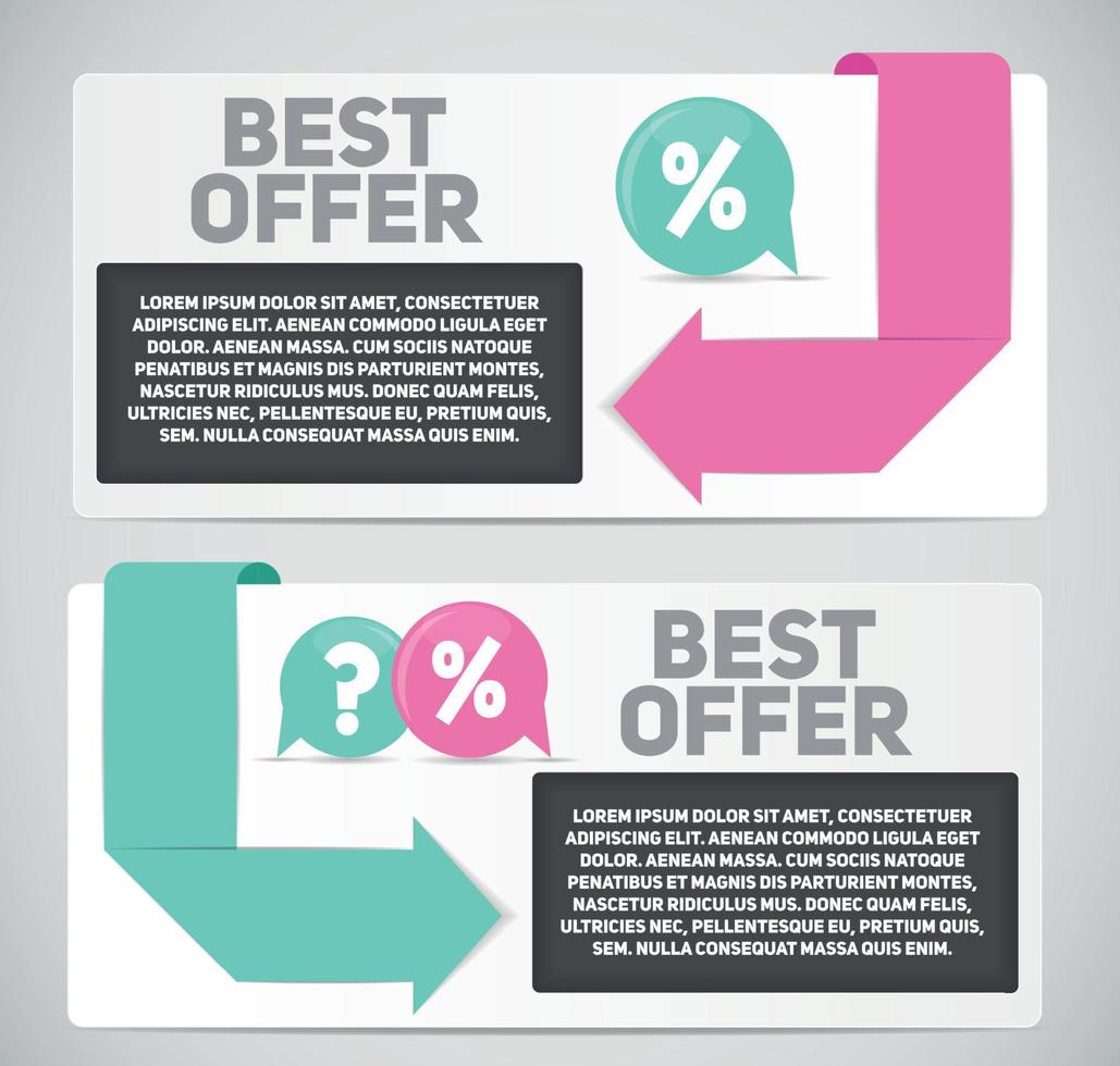 Best Offer Sale Banner with Place for Your Text. Vector Illustration