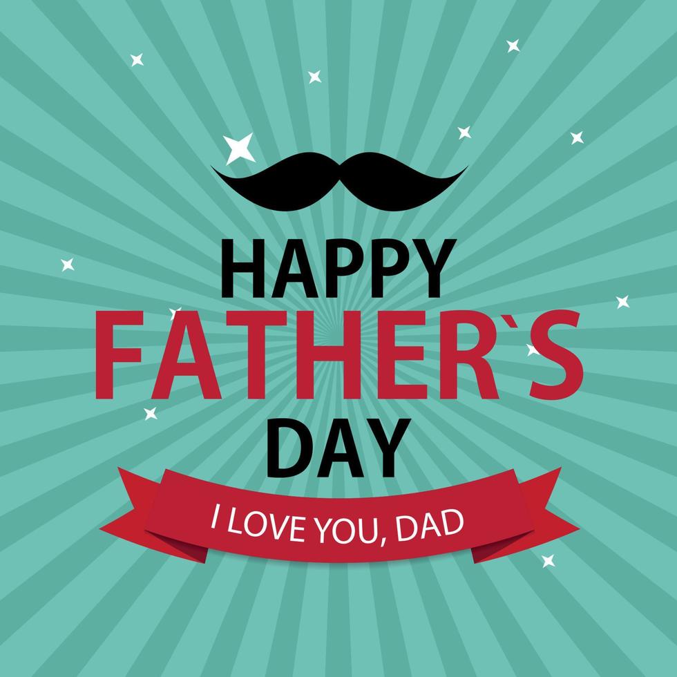 Ilustración de vector de fondo de tarjeta de cartel de feliz día del padre