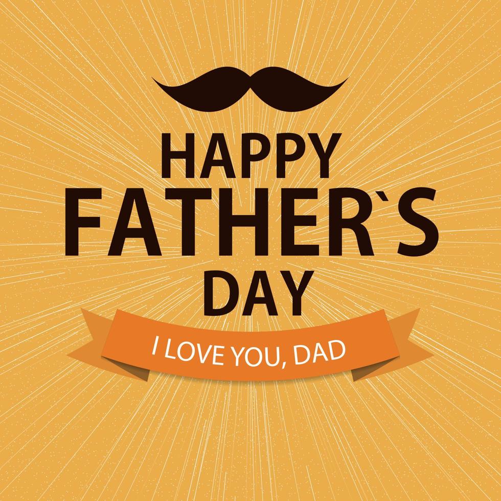 Happy Father Day Poster Card Background Vector Illustration