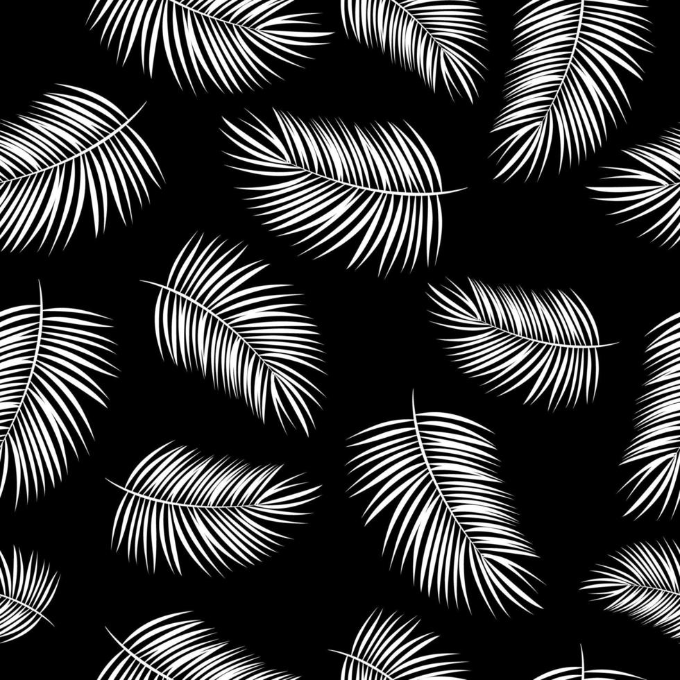 Palm Leaf Vector Seamless Pattern Background Illustration