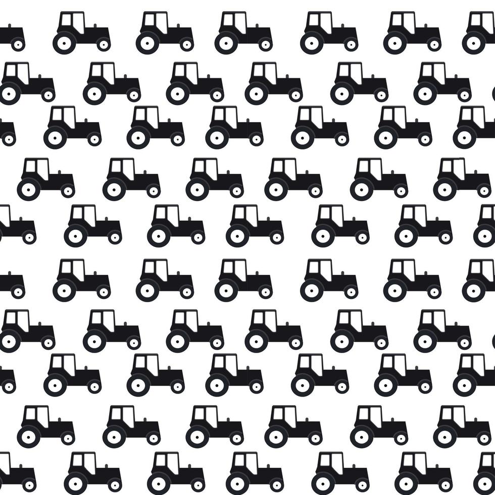 Ftat Tractor Seamless Pattern Background Vector Illustration