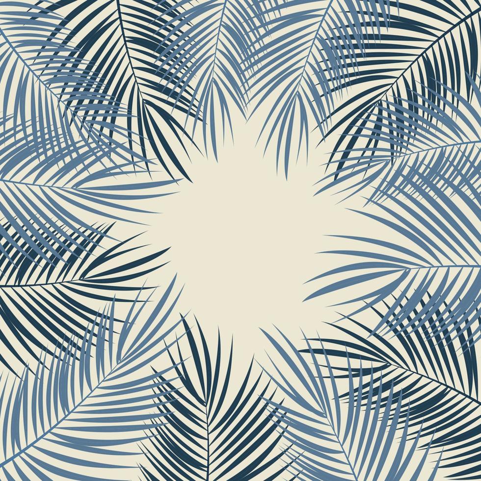 Palm Leaf Vector Background Illustration