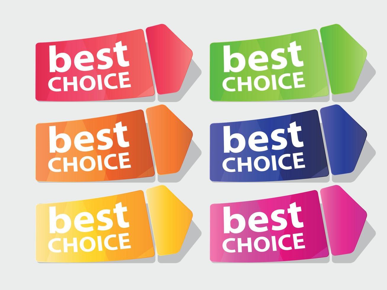 Best Choice Label Vector Illustration