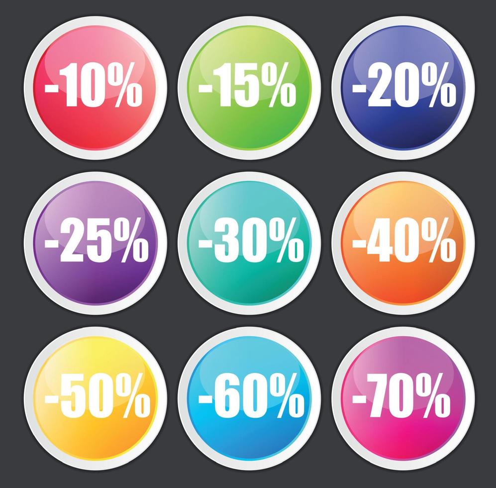 Sale Label Set Vector Illustration