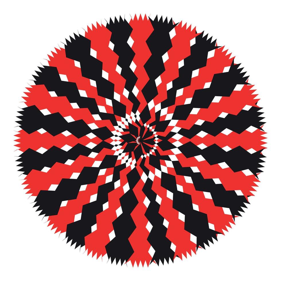 Black and White Abstract Psychedelic Art Background. Vector Illustration.